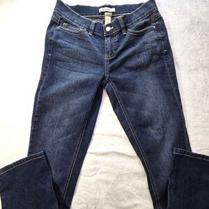 White House Black Market Womens Noir SZ 2 Med Wash Blue Low Rise Cropped Jeans